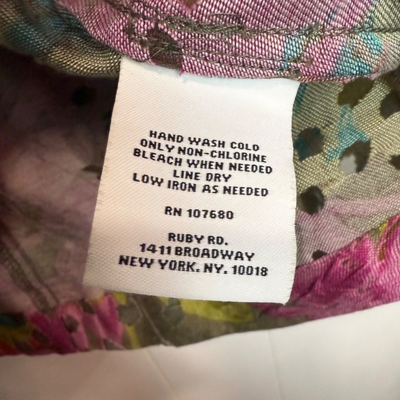 Ruby Rd. Favorites Multicolor Burnout Linen Blend Jacket Shirt Size 18W - Picture 5 of 6